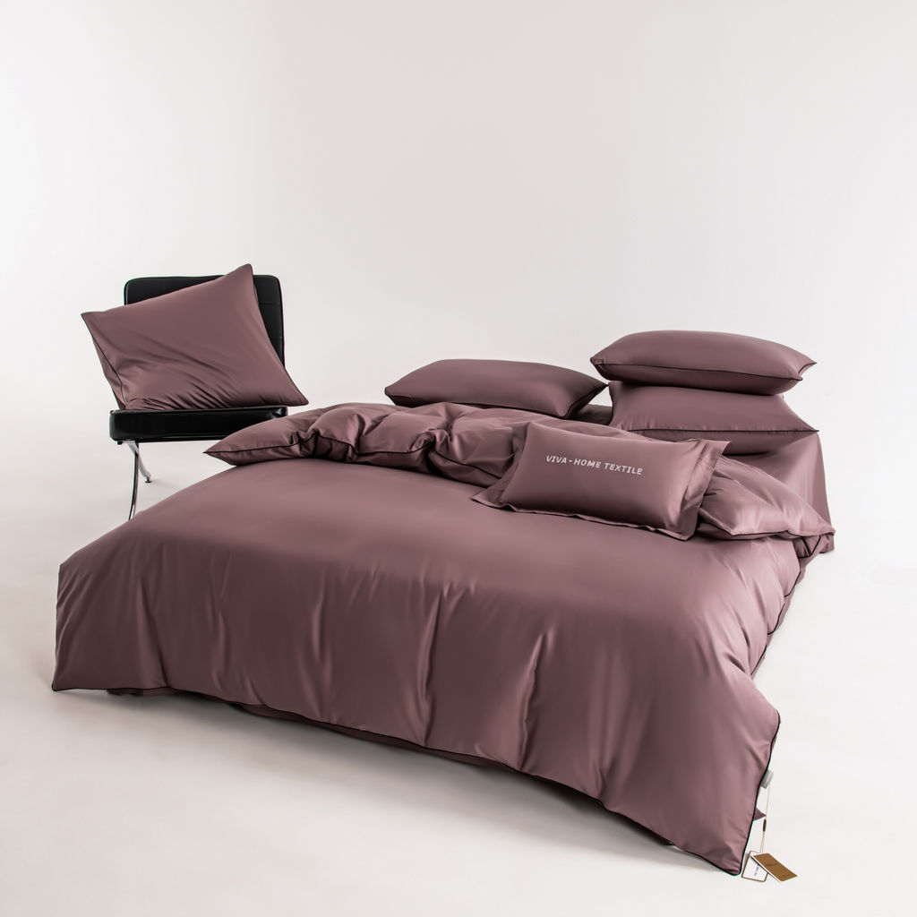Комплект постельного белья Однотонный Сатин Элитный на резинке OCER007 180*200*30;160*200*30;140*200*30 Евро 4 Наволочки