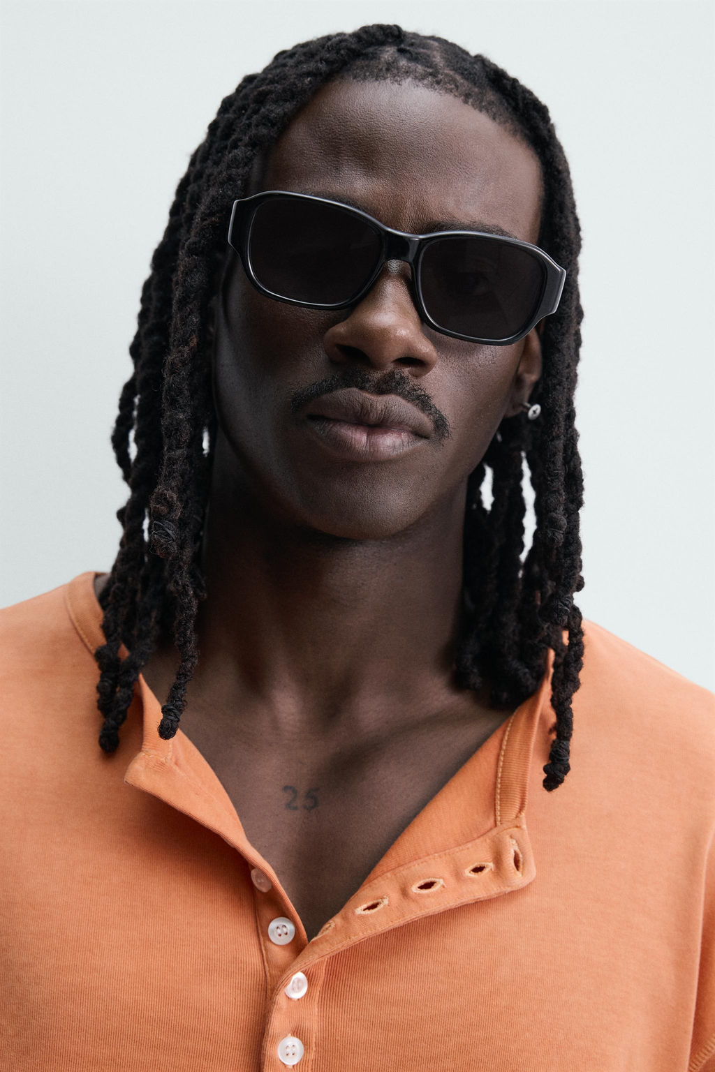 CAMISETA RELAXED FIT CUELLO PANADERO / Naranja - Zara фото 5