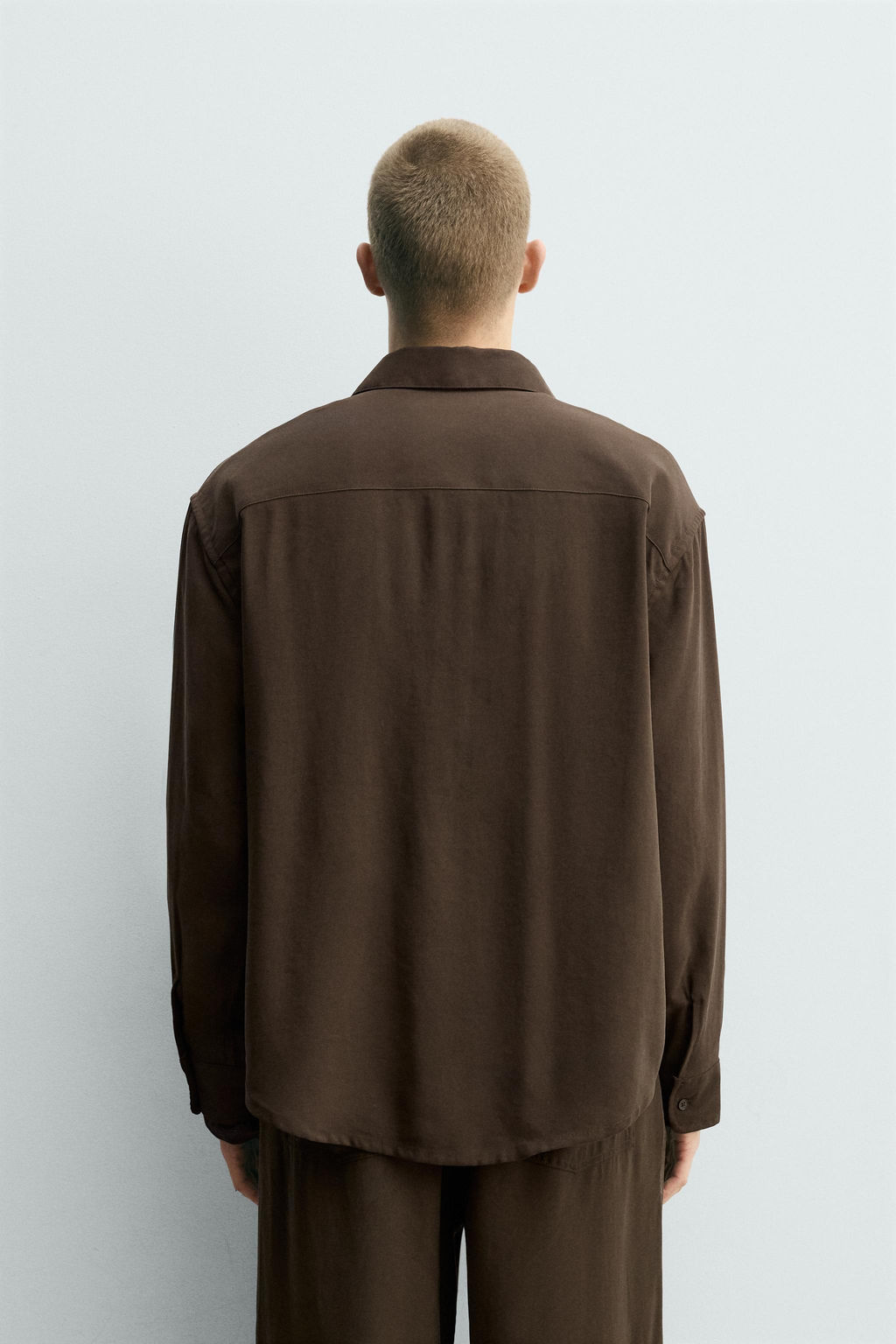 CAMISA FLUIDA RELAXED FIT / Marr?n - Zara фото 3