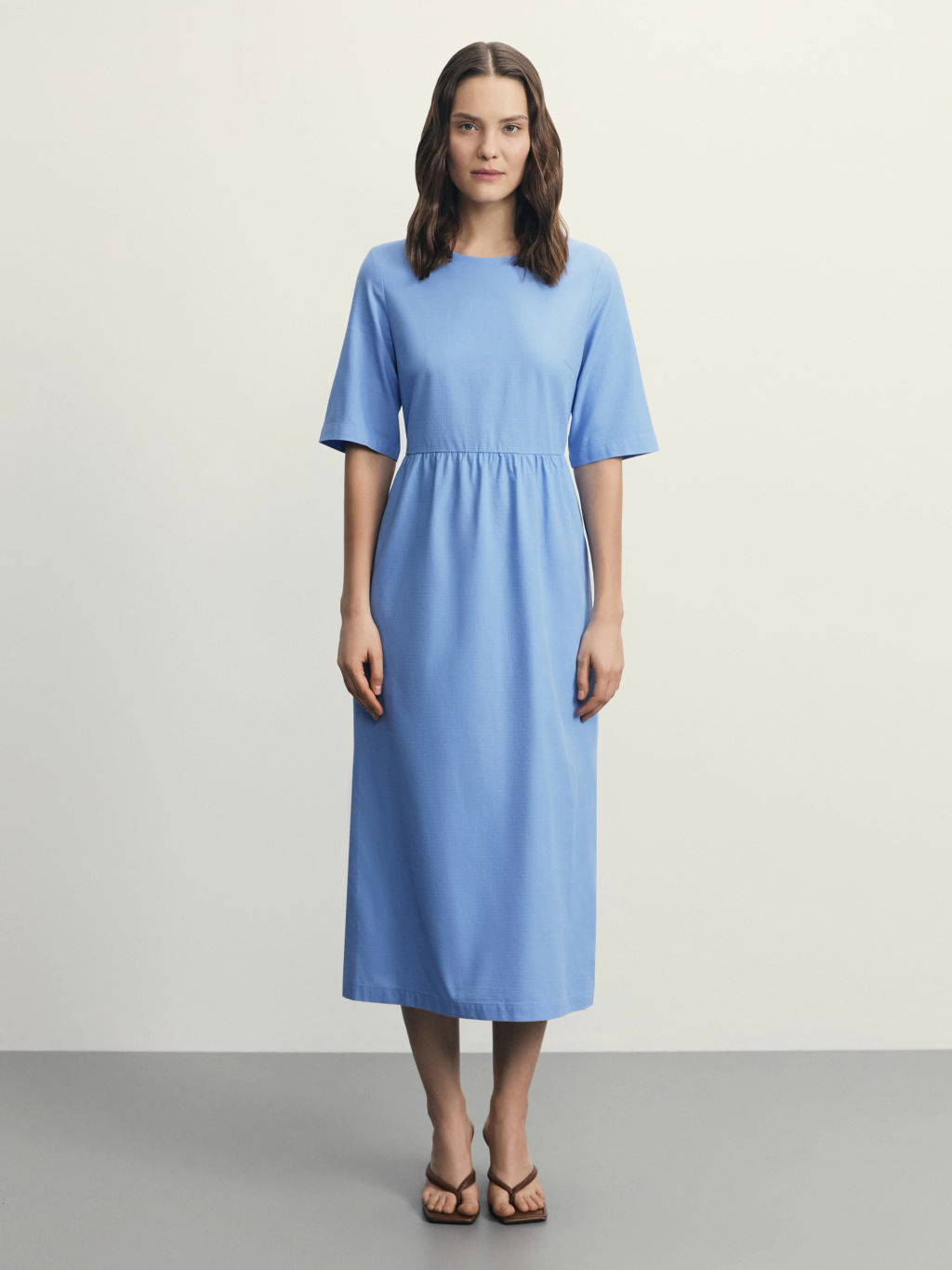 Платье миди из хлопка / Zarina фото 3