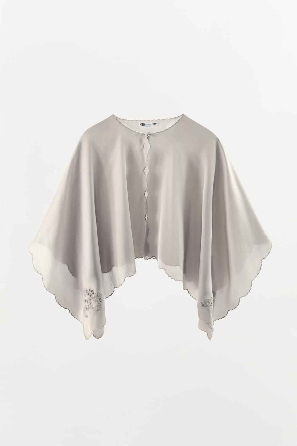 EMBROIDERED SATIN CAPE - Zara фото 4