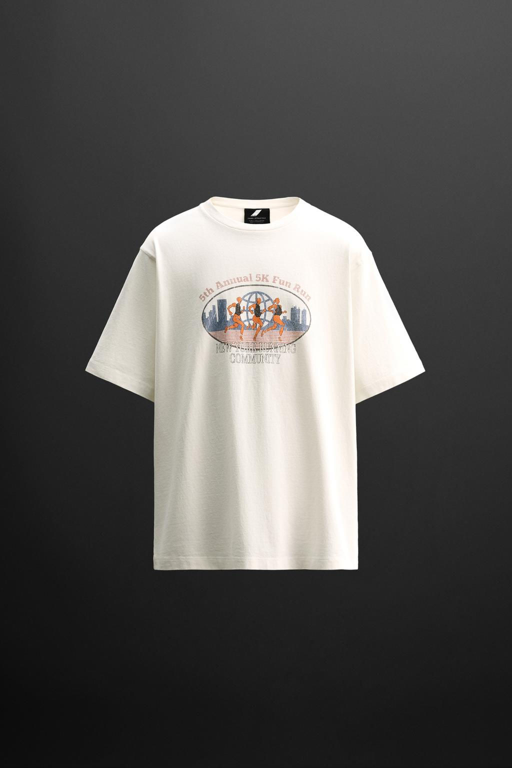 RUNNING GRAPHIC PRINT T-SHIRT - Zara фото 14