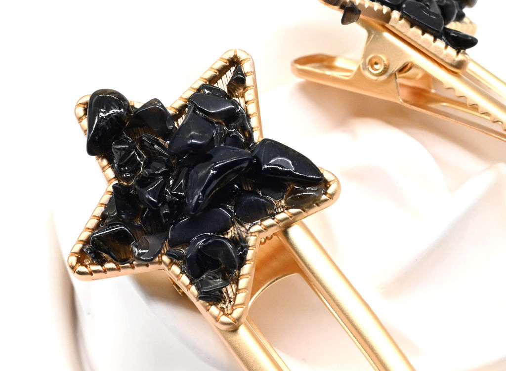 Заколка зажим Звезда с турмалином 7,5*3*1,8см - Радуга камня фото 10