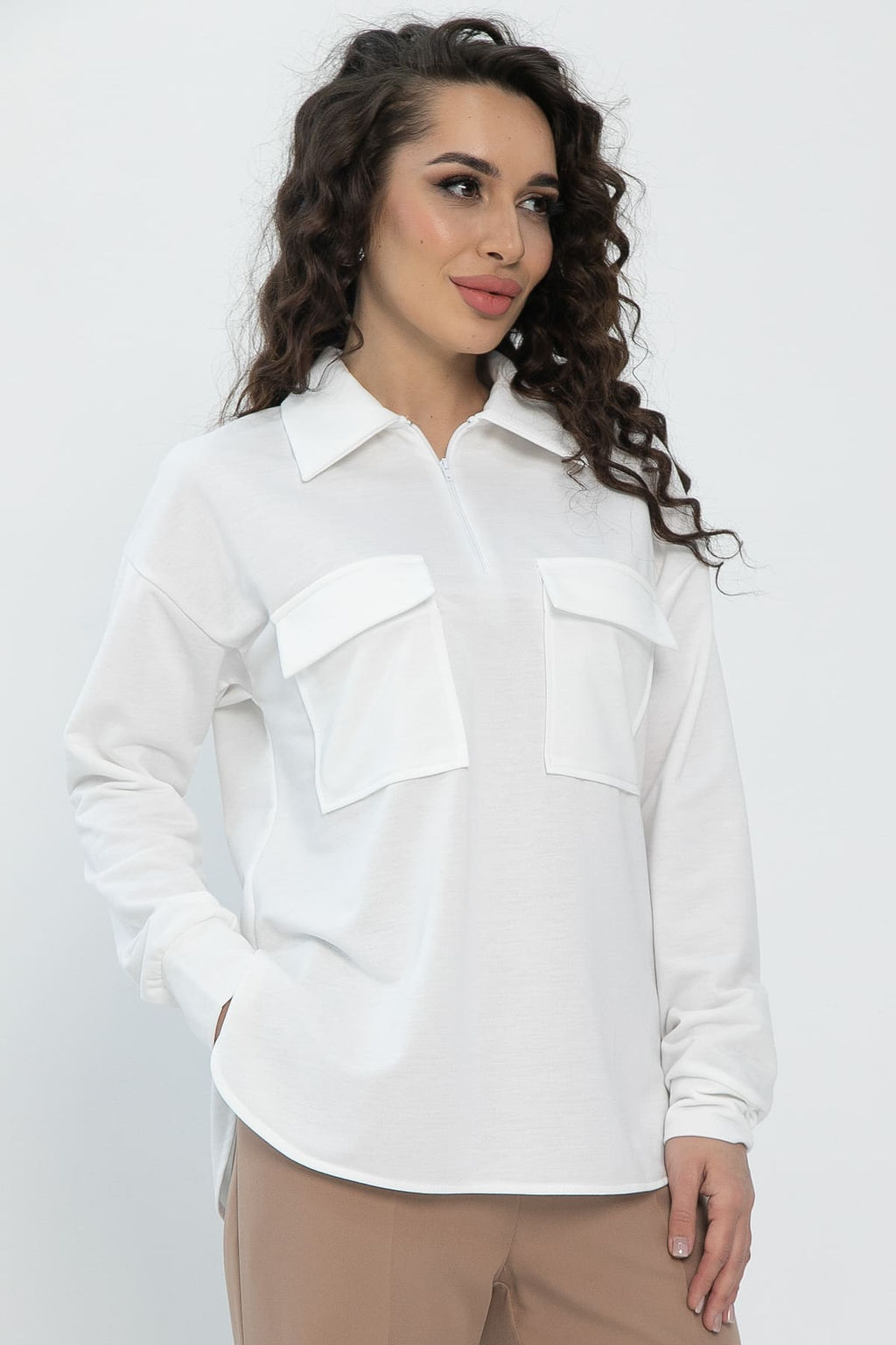 Поло рубашка Алькор (белая) Б13256-10М - Lt collection фото 8