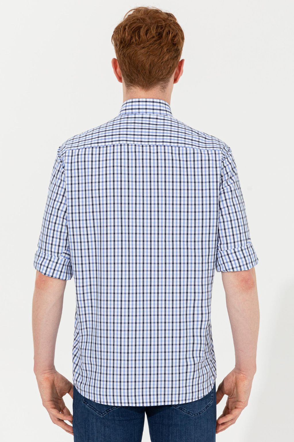 U. S. Polo Assn Мужская темно-синяя рубашка с длинным рукавом - U.s. polo assn фото 5