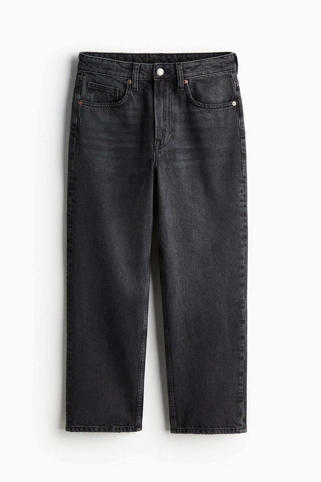 Straight High Cropped Jeans - H&m фото 6