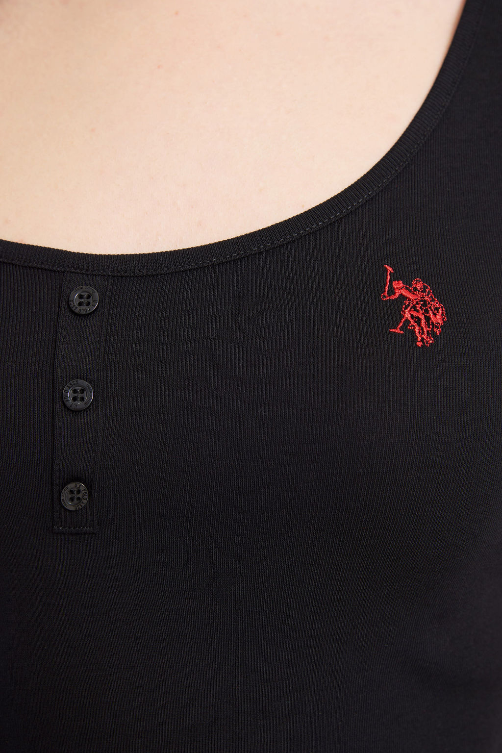 Kad_n Siyah Kare Yaka Basic Ti__rt - U.s. polo assn фото 6
