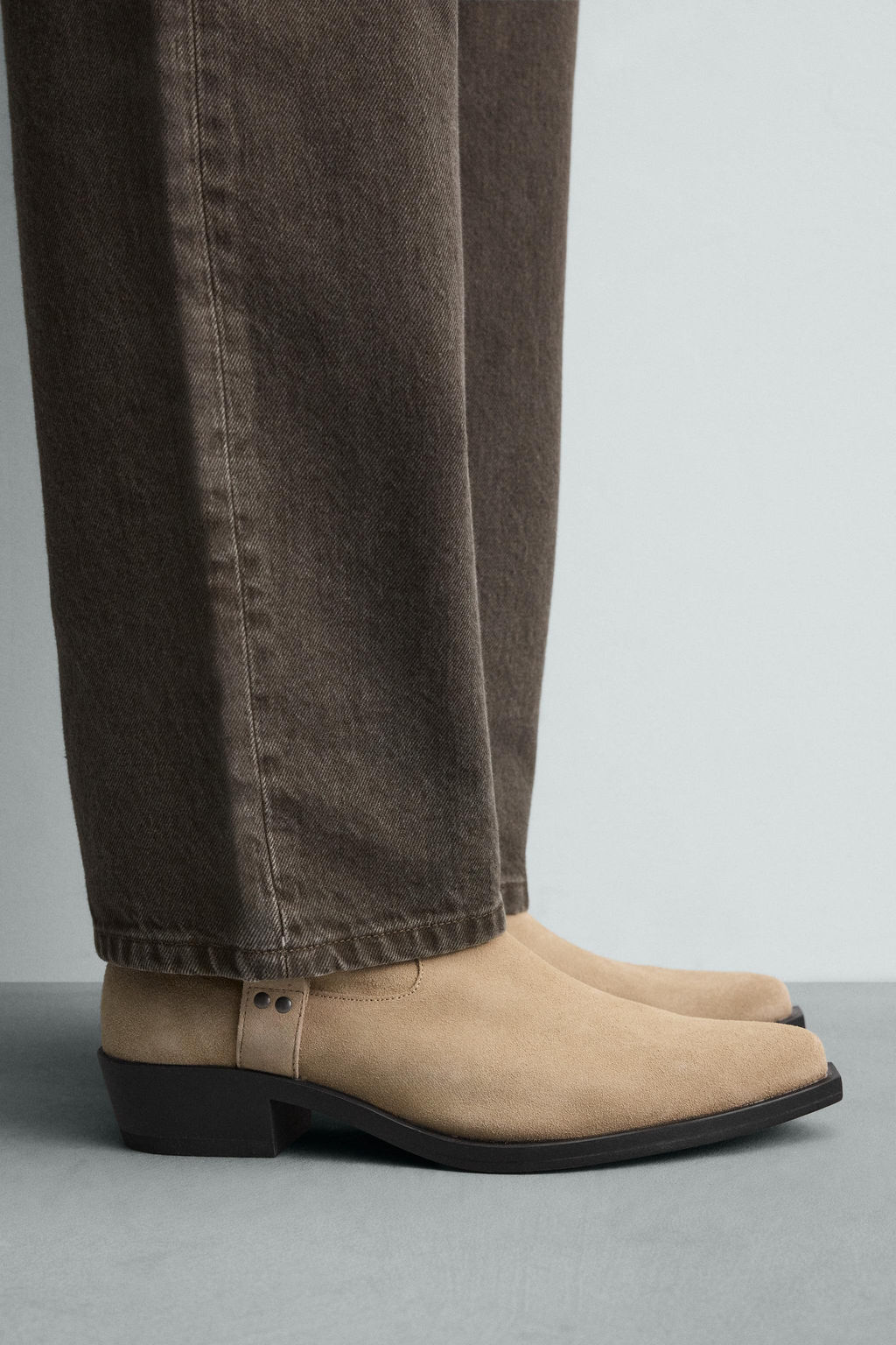 LEATHER HARNESS BOOTS - Zara фото 8