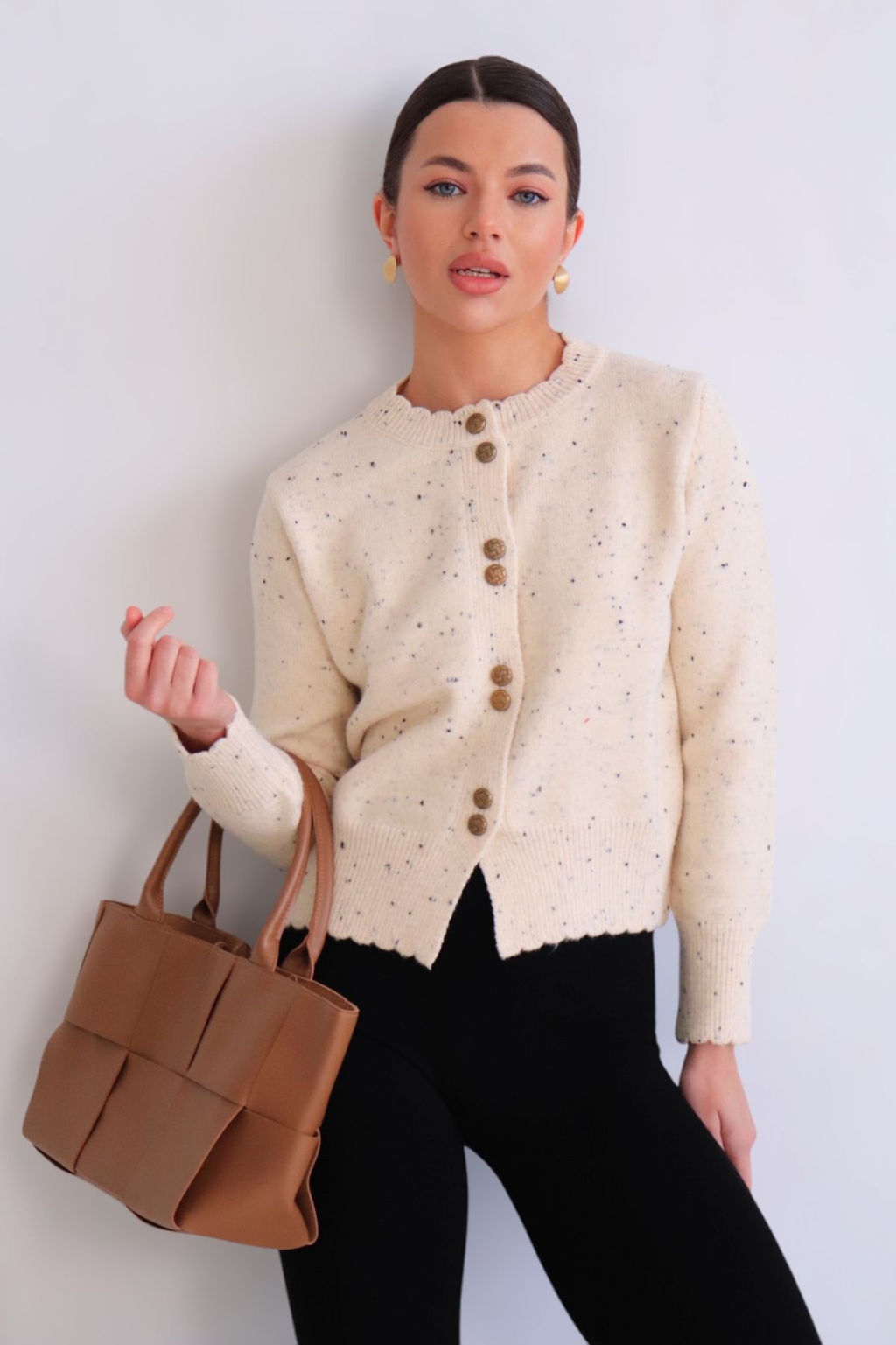 Martichelli Кардиган бежевый в крапинку  фото 16