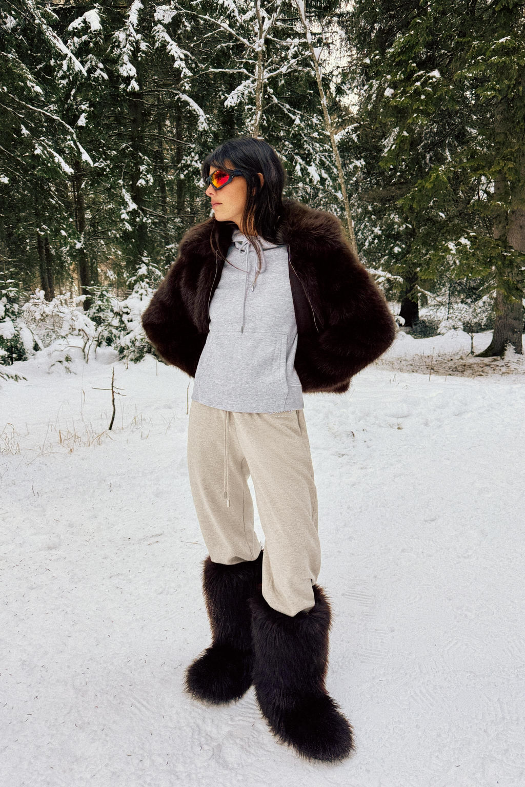 FAUX FUR COLLAR JACKET - Zara фото 17