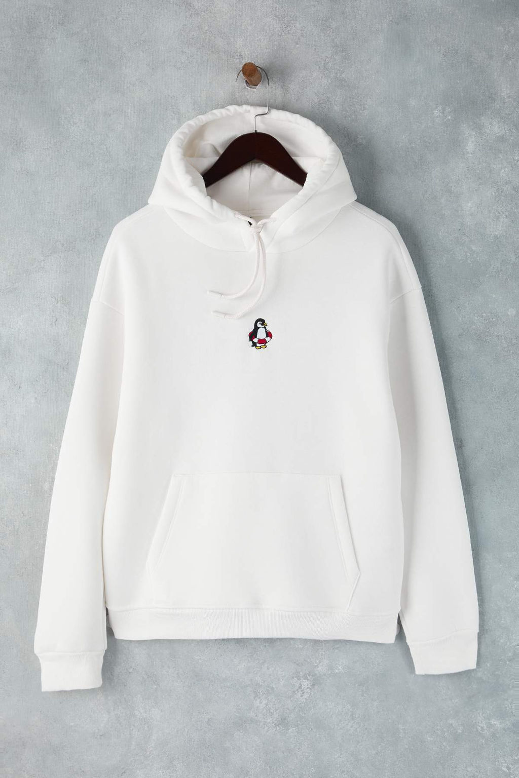TRENDYOL MAN Indigo Regular/Normal Kesim Kapusonlu Ici Polar/S?cak Tutan Kurt Nak?sl? Sweatshirt TMNAW24SW00018 - Trendyolmilla фото 35