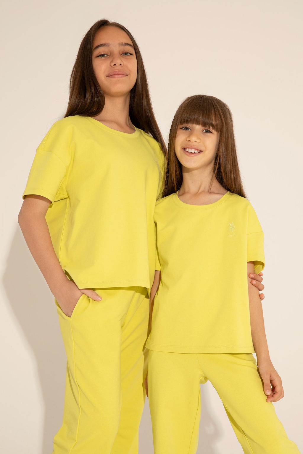 Футболка U.S. Polo Assn для девочек с круглым вырезом арахис хлопок с эластаном  фото 5