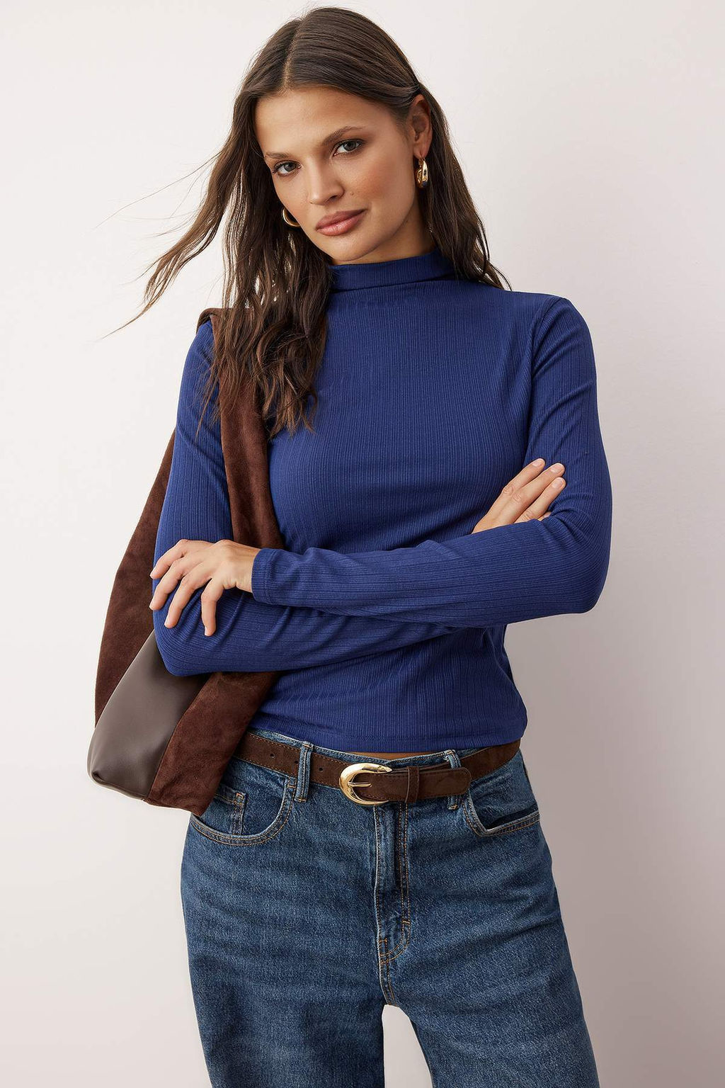 Ekru More Sustainable Fitted/Vucuda Oturan Fitilli Esnek Orme Bluz TWOAW26BZ00227 - Trendyolmilla фото 10