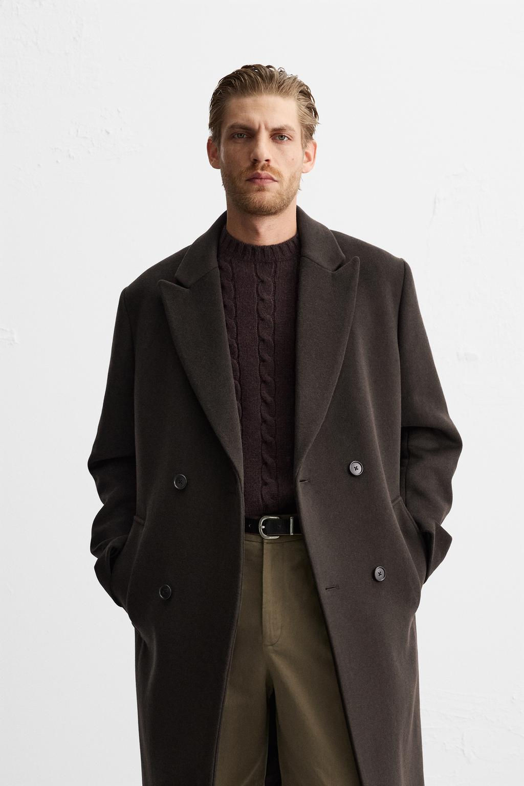 WOOL BLEND DOUBLE-BREASTED COAT - Zara фото 2