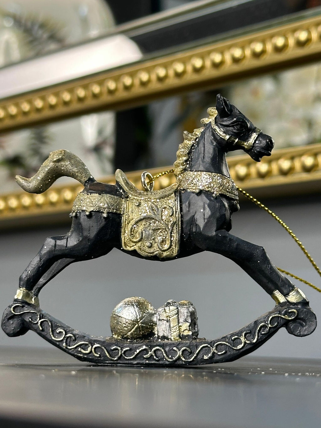 Украшение новогоднее Лошадка-качалка, L8,5 W2 H7 см, 2в. - Remecoclub фото 6