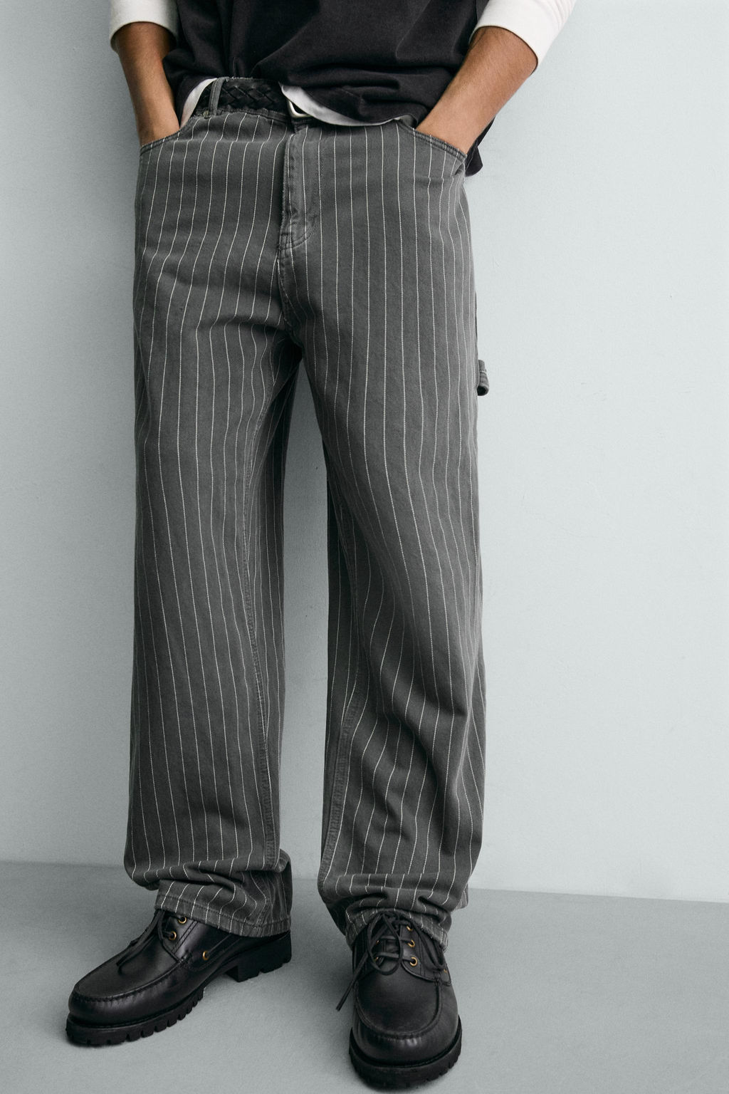 PINSTRIPE BAGGY FIT TROUSERS - Zara фото 5