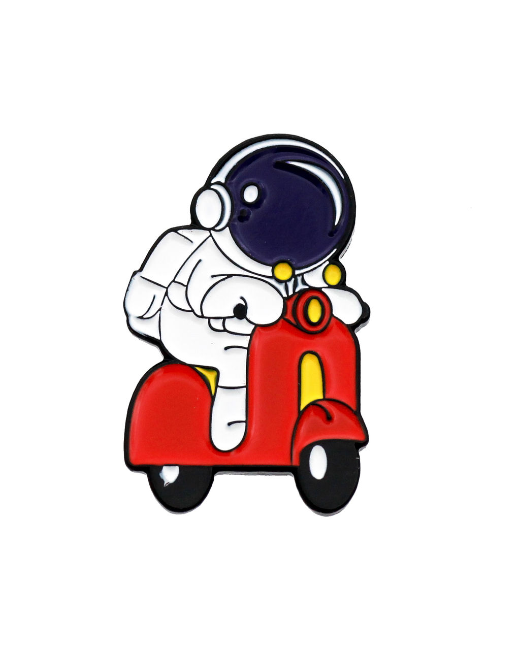 Металлический значок Космонавт на мопеде - Krumpy фото 3