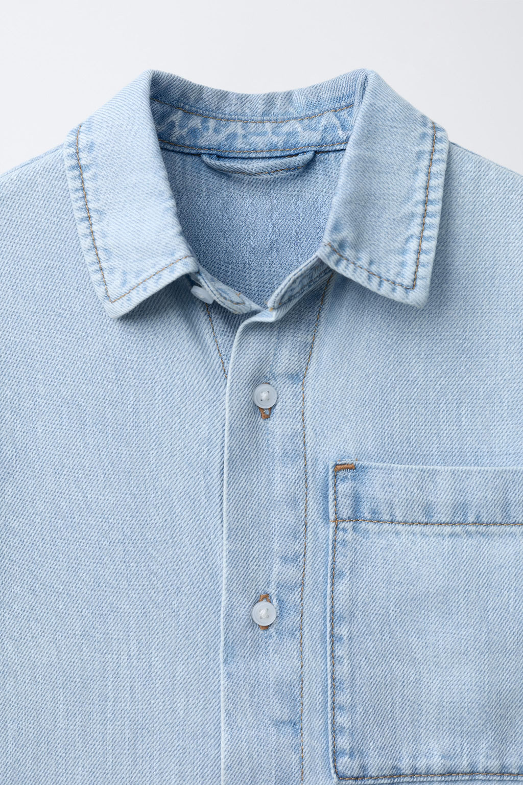 CAMISA DENIM FLUIDA / Azul - Zara фото 3
