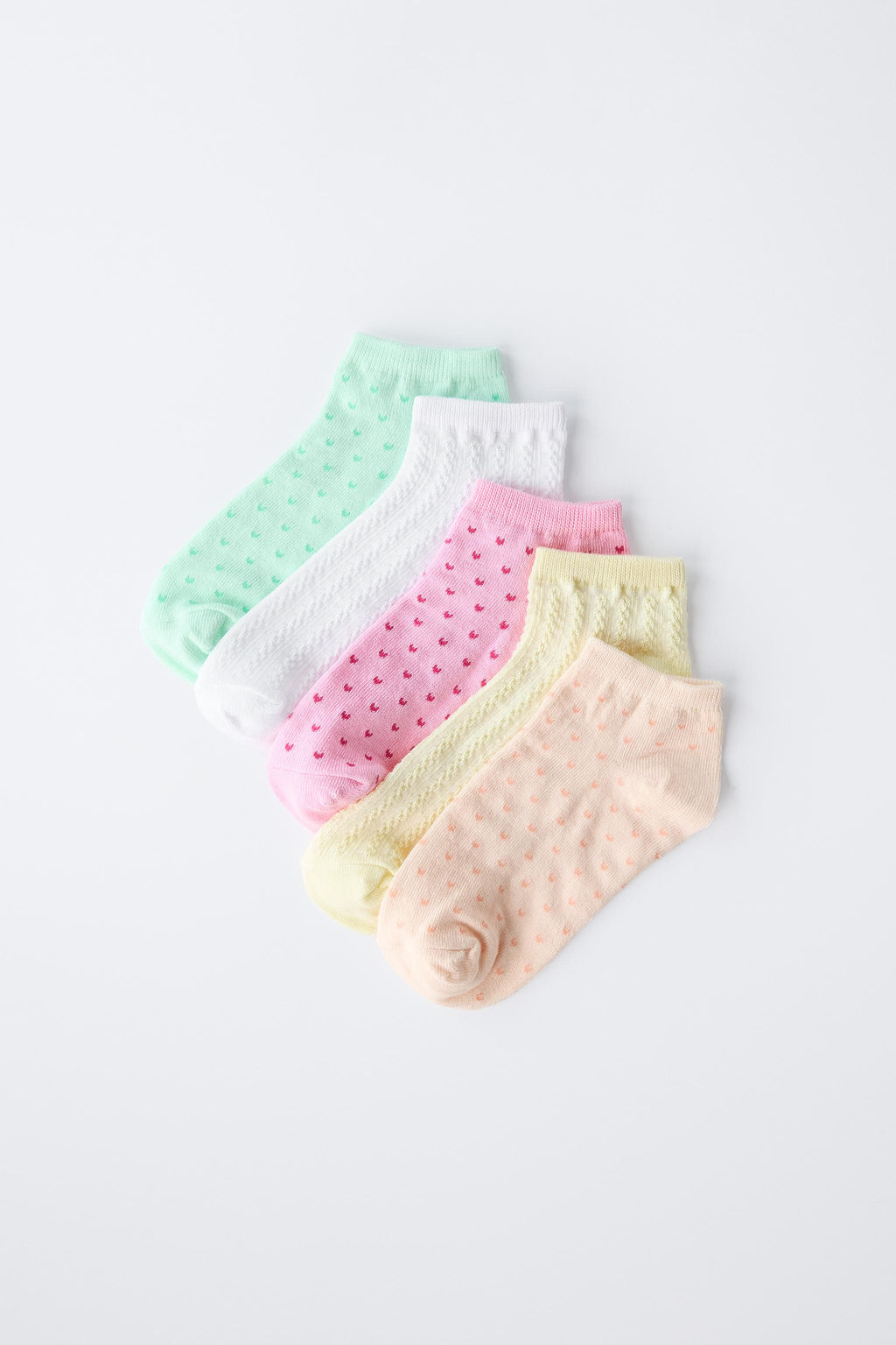 FIVE-PACK OF HEART AND TEXTURED ANKLE SOCKS - Zara фото 3