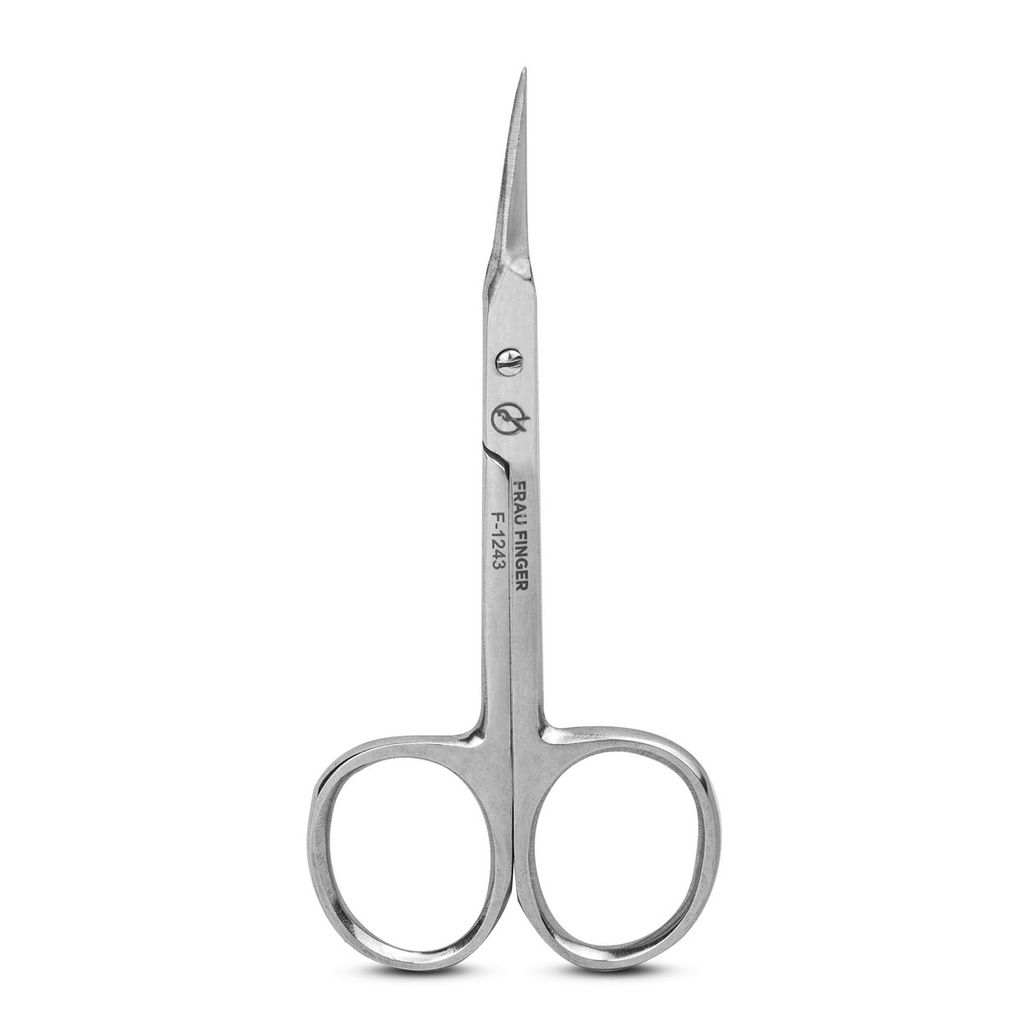 Frau Finger Ножницы маникюрные для кутикулы изогнутые / Classic FS-1243SP, глянцевые, ручная заточка, 10 см
