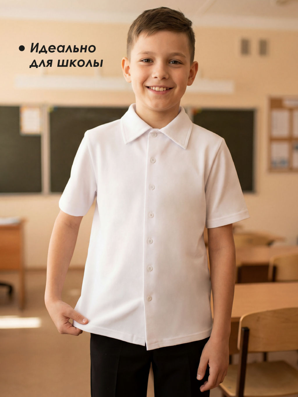 Рубашка короткий рукав "Андерс",белый