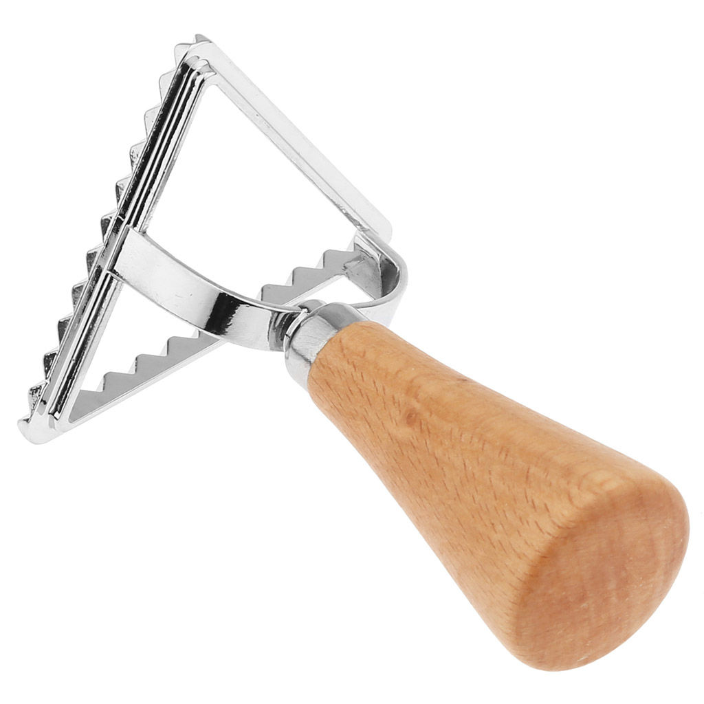 Штамп металлический для пельменей Треугольник 7х7х7см h10см, деревянная ручка, на картоне (Китай) - Домашняя мода фото 4