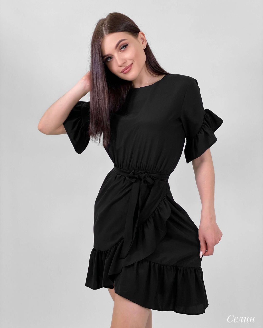 Платье Селин (черный) - Nadi bordo фото 4