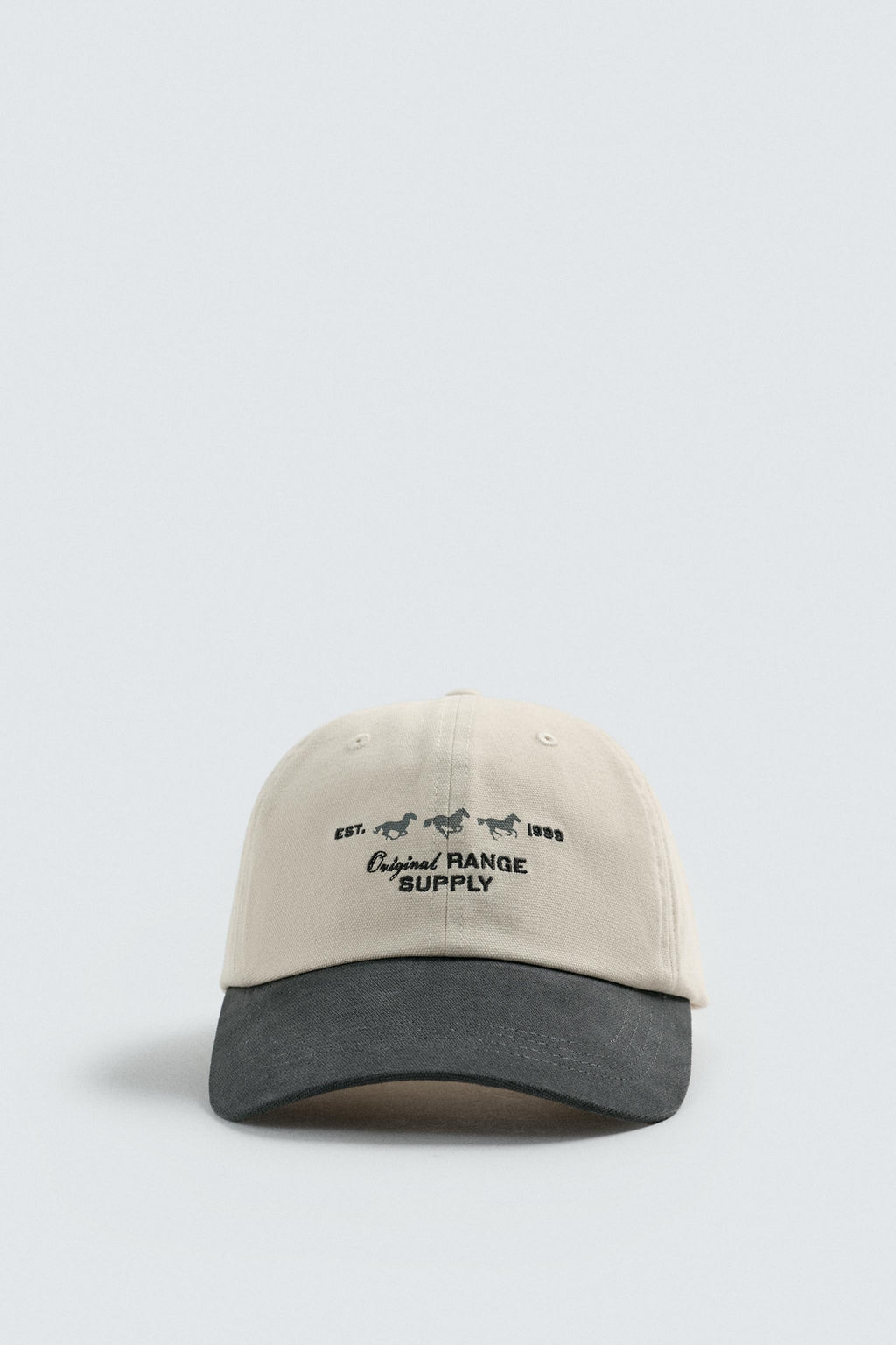 GORRA BORDADO COMBINADO / Crudo / Marino