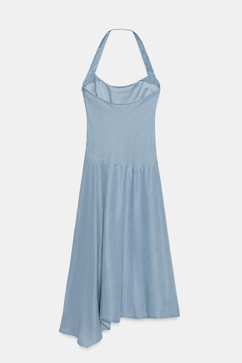 VESTIDO DENIM TRF HALTER ASIM?TRICO / Azul claro - Zara фото 7