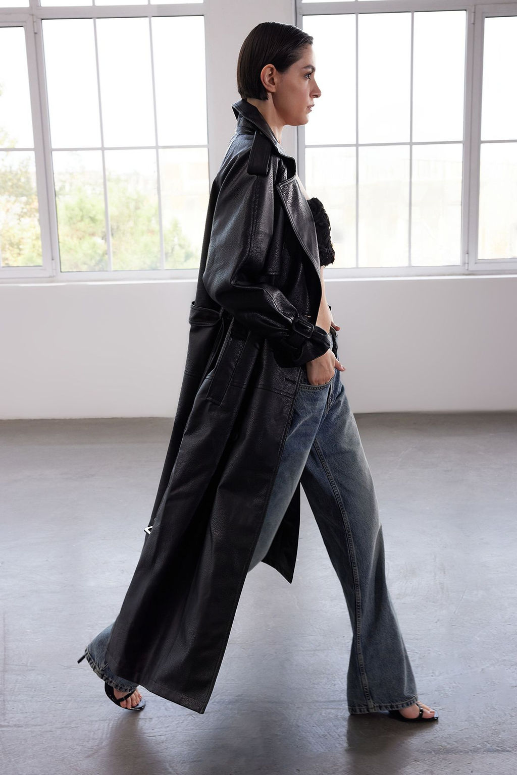 Limited Edition Bordo Kemerli Oversize Trenckot TWOAW25TR00003 - Trendyolmilla фото 9