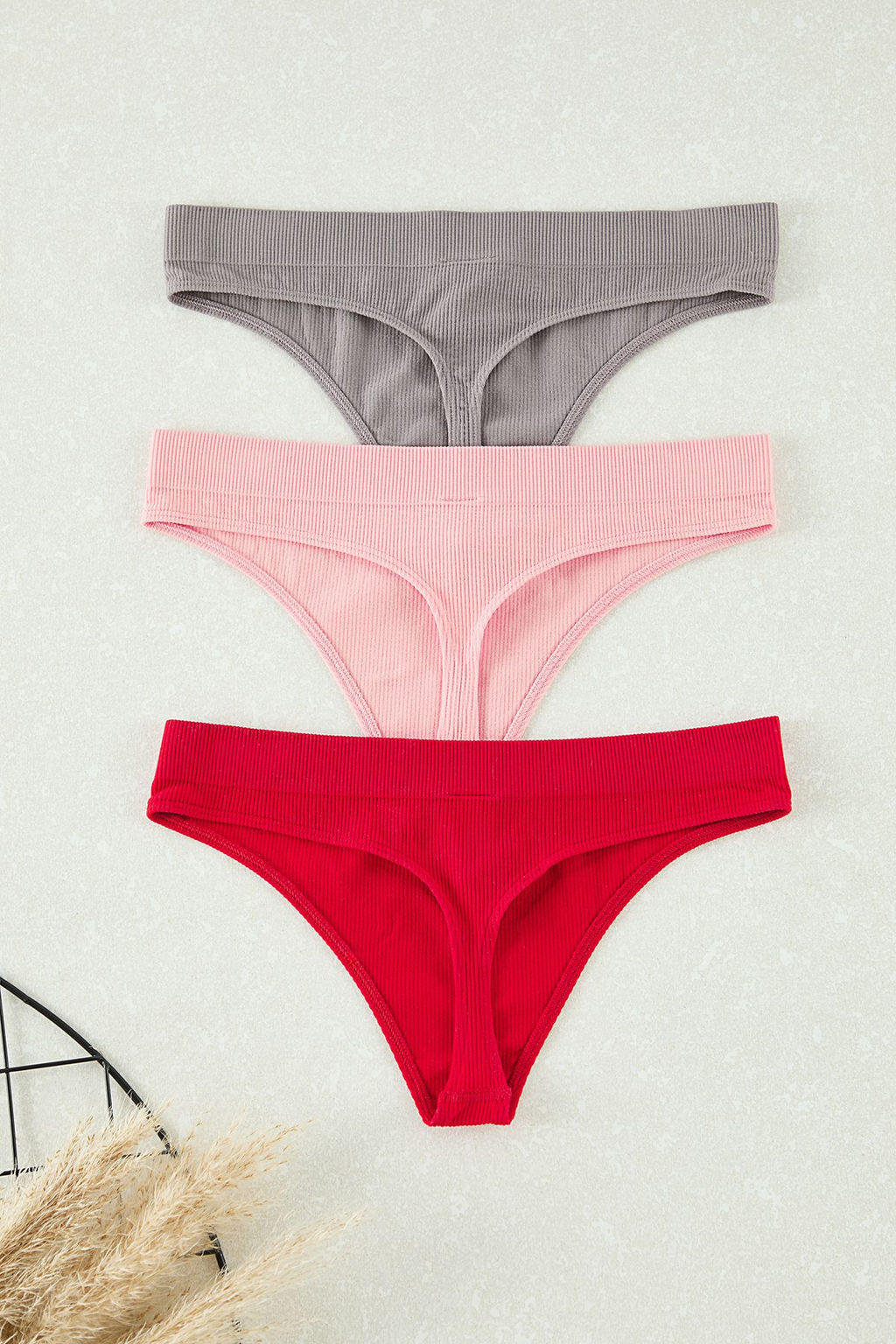 Trendyolmilla Siyah-Beyaz-Mavi 3lu Paket Seamless/Dikissiz Tanga Orme Kulot THMAW25KU00021  фото 3