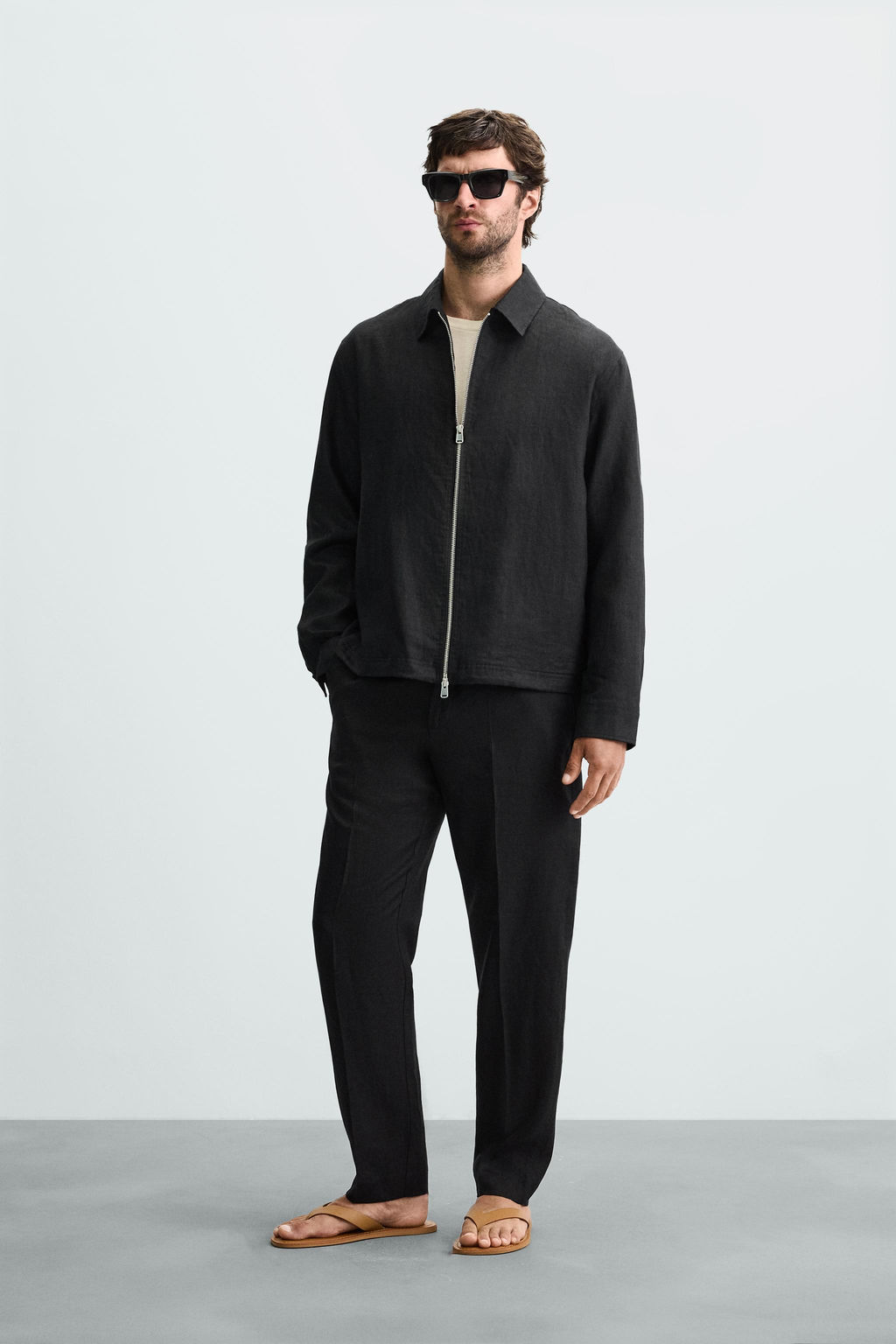 100% LINEN OVERSHIRT