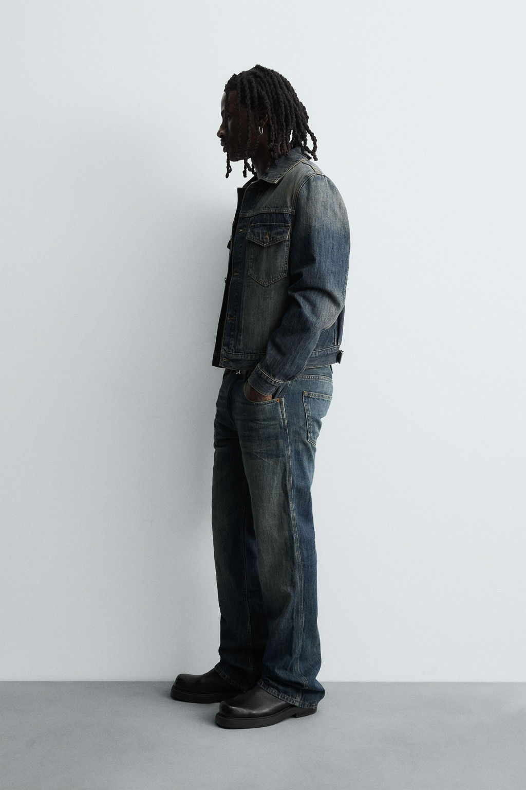 CROPPED FIT DENIM JACKET - Zara фото 4