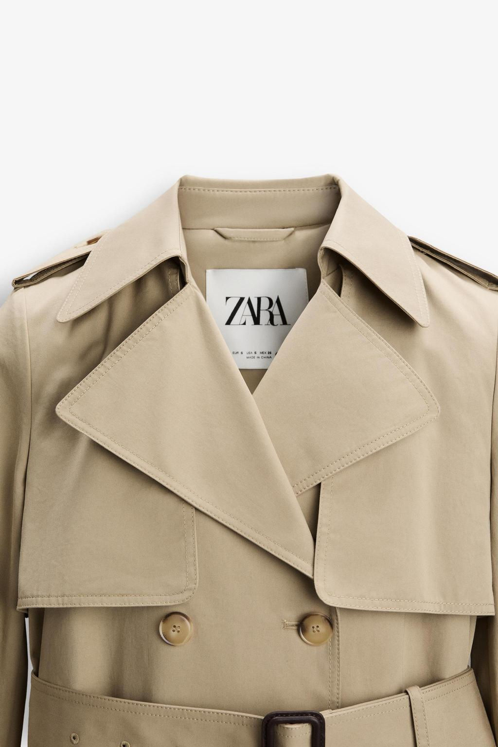 ZW COLLECTION WATER-REPELLENT TRENCH COAT - Zara фото 15