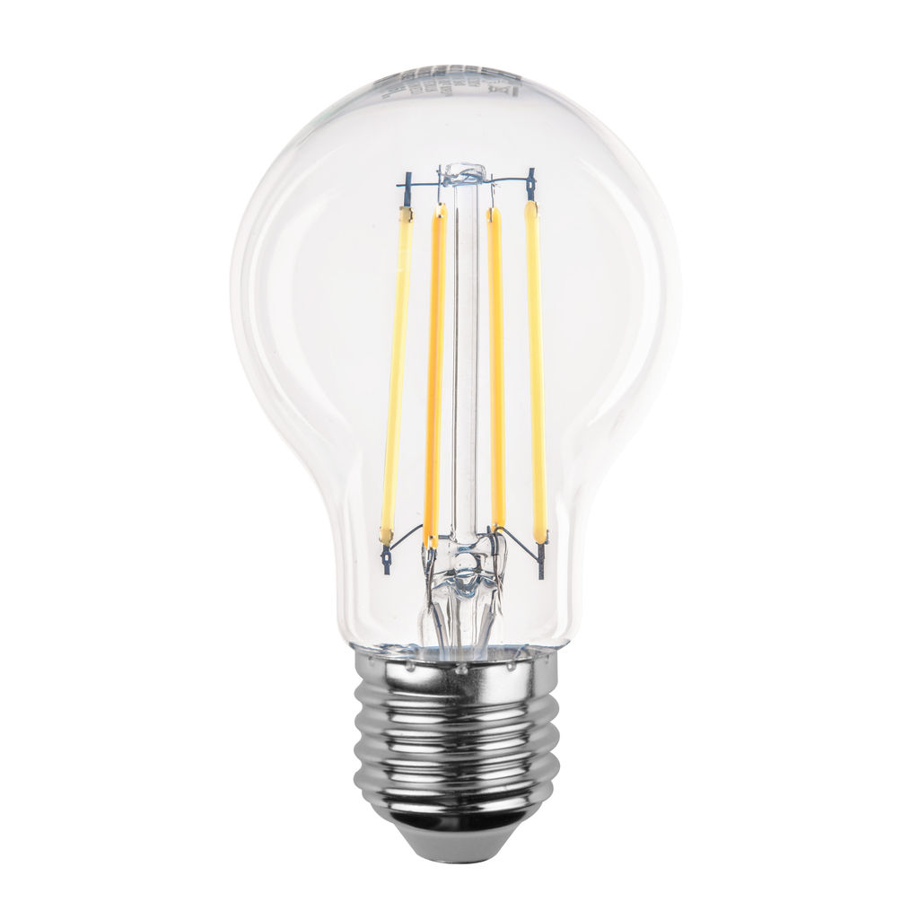 LED-A60-7W/SW/E27/230V/WF/CL GLS81TR Умная лампа светодиодная Wi-Fi+Bluetooth, диммируемая. Форма "А", прозрачная. Стеклянная колба. 2700-6500K. Голосовое управление+приложение UnielSmart. TM Uniel
