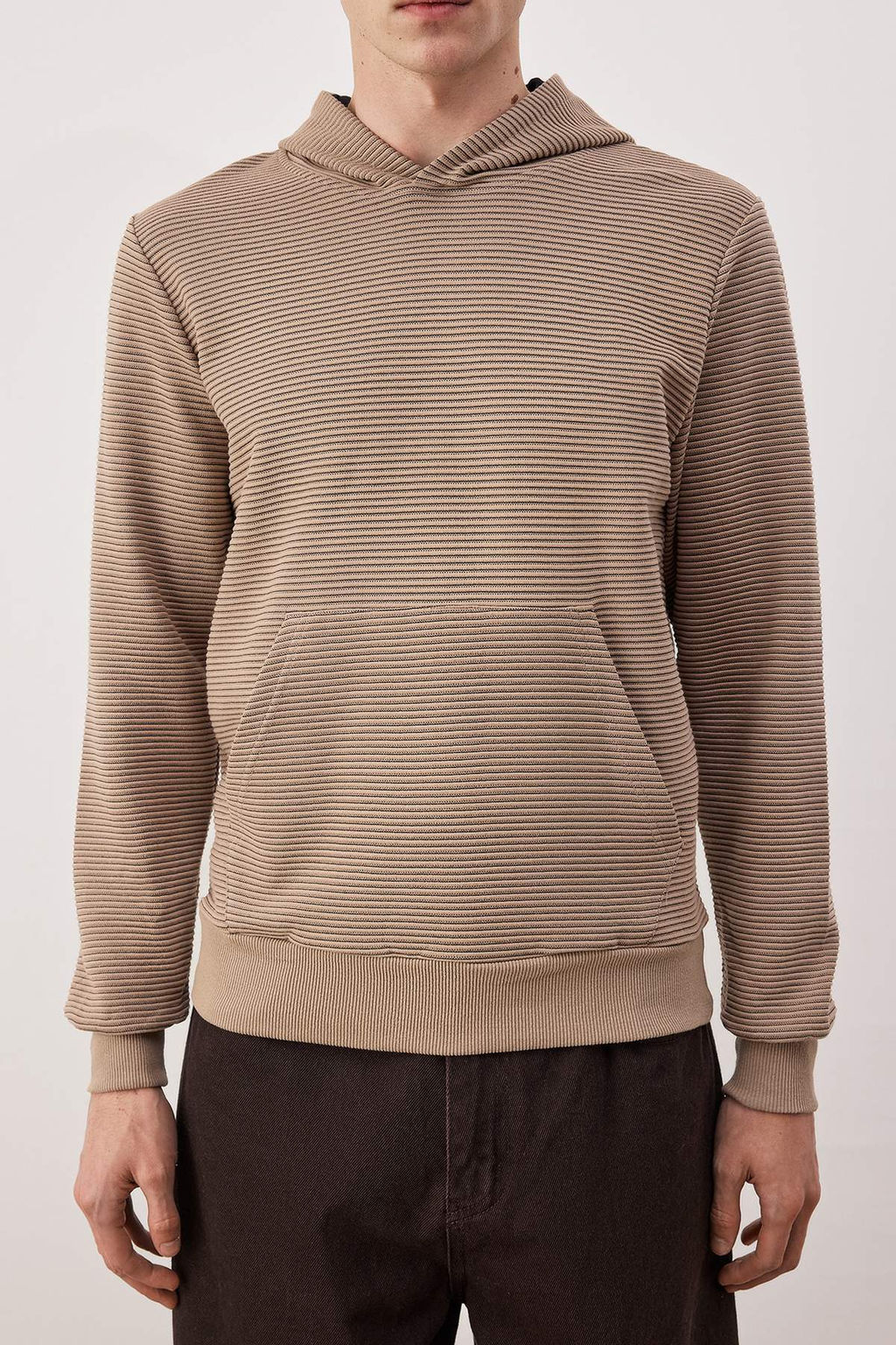 Lacivert Regular/Normal Kesim Kapusonlu Dokulu Sweatshirt TMNAW26SW00068 - Trendyolmilla фото 3
