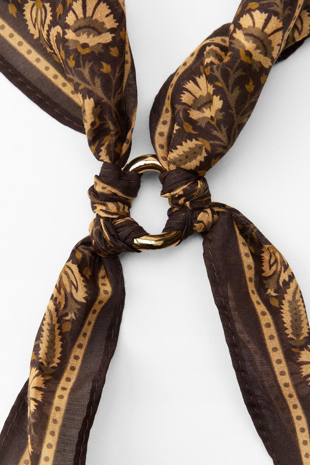 SILK BANDANA WITH RING - Zara фото 4