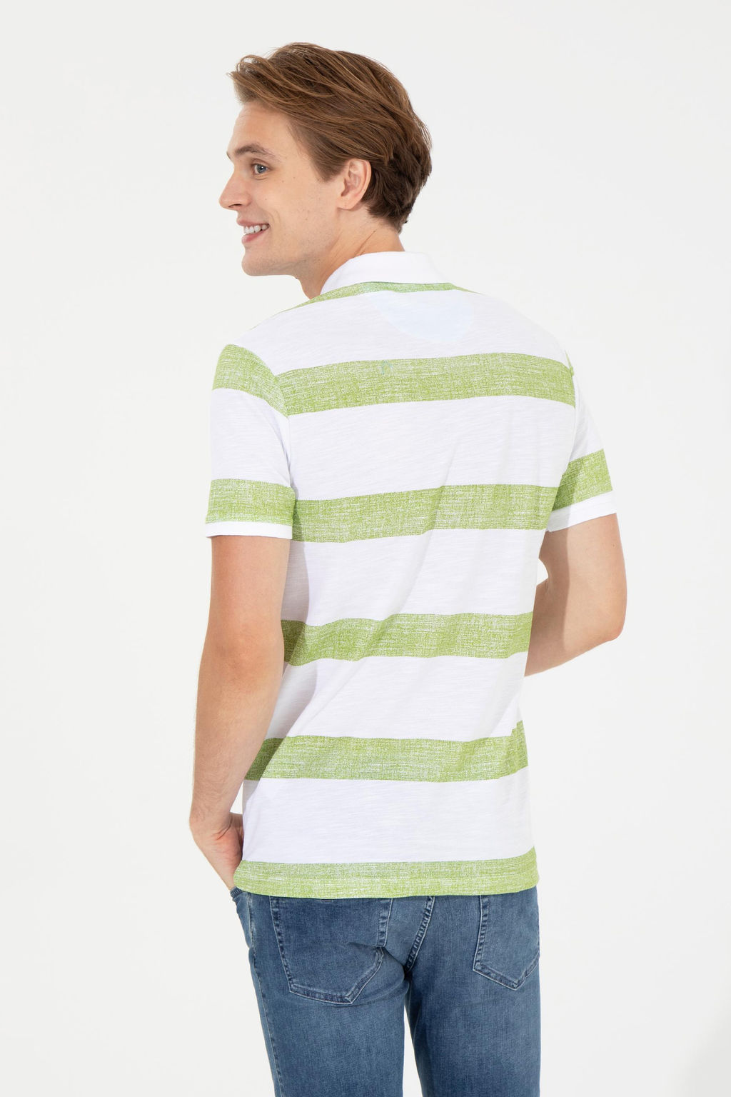 U. S. Polo Assn Мужская футболка Apple Green с воротником-поло - U.s. polo assn фото 17