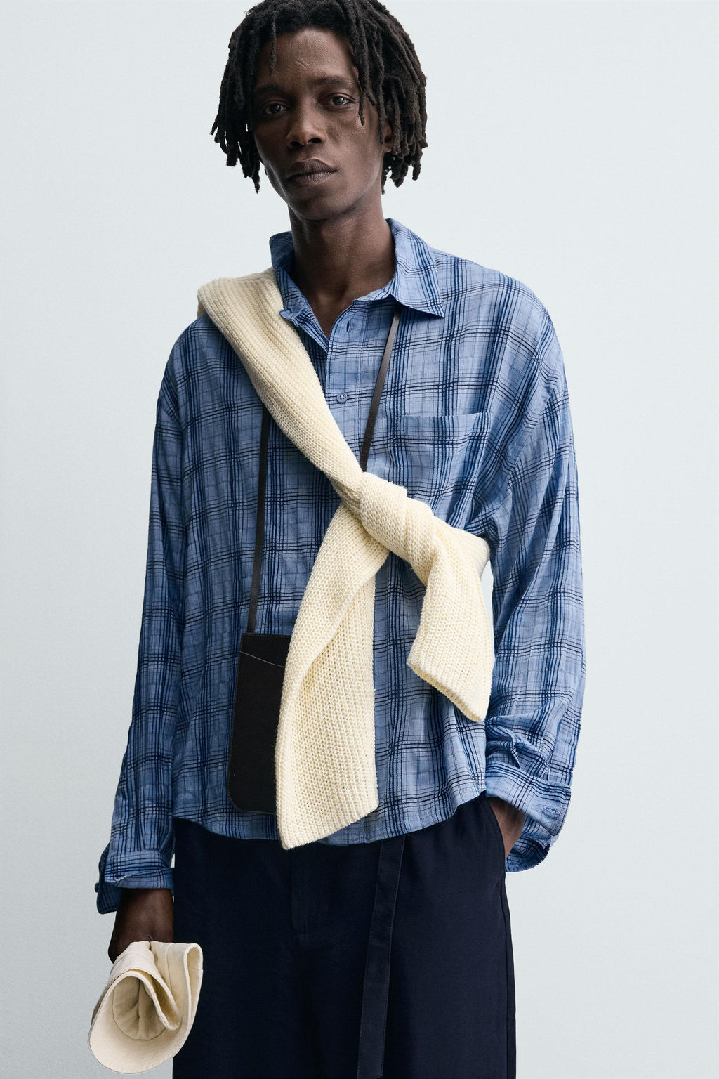 CHECK FLOWING SHIRT - Zara фото 6