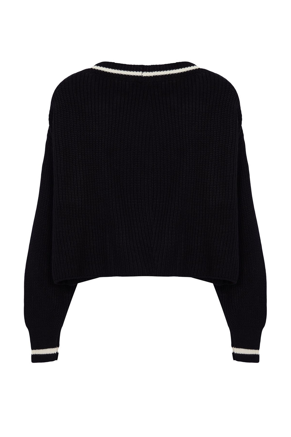 TRENDYOLMILLA Siyah Crop Renk Bloklu Triko H?rka TWOAW23HI00366 фото 7