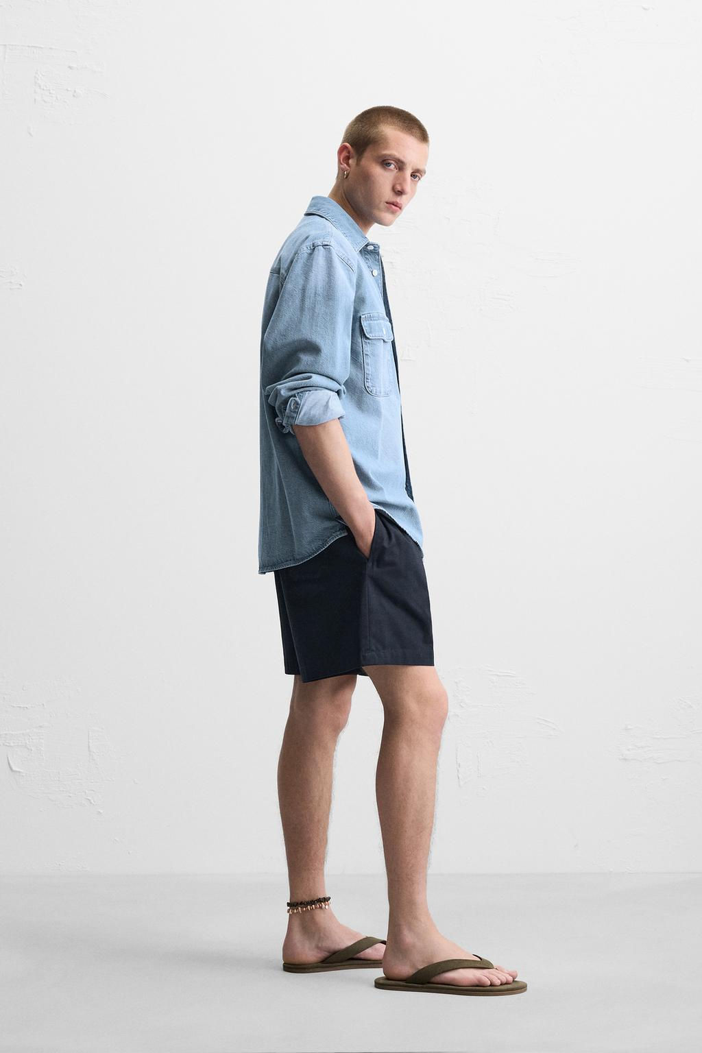 RELAXED FIT BERMUDA SHORTS - Zara фото 4