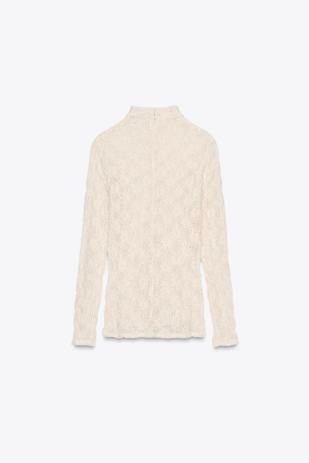HIGH NECK LACE TOP - Zara фото 13