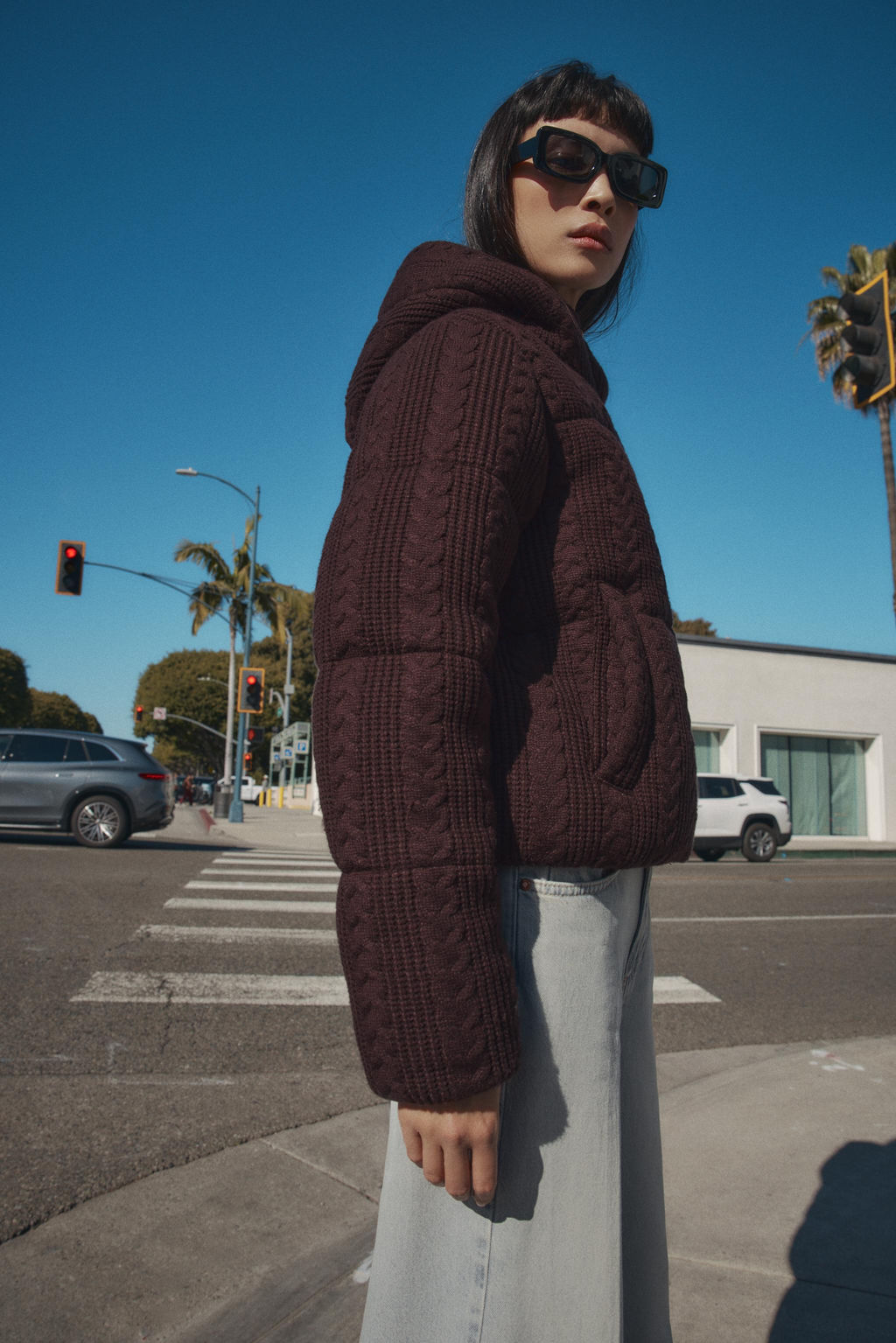 CABLE KNIT HOODED ANORAK - Zara фото 4