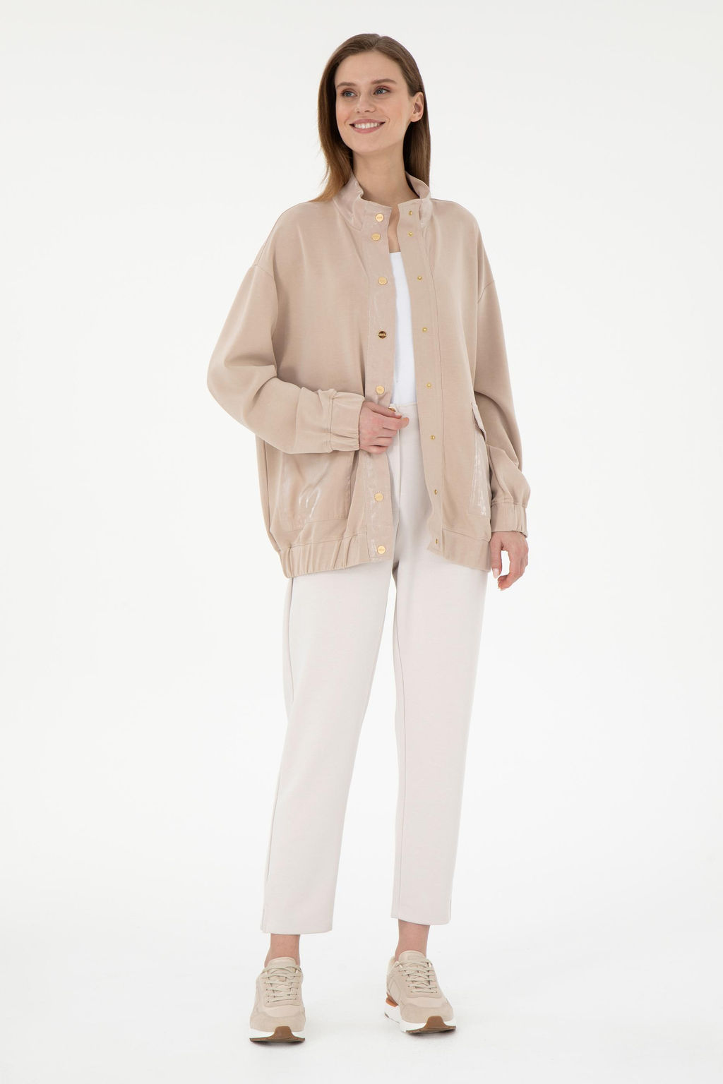 Женский свитшот песочного цвета Неожиданная скидка в корзине - U.s. polo assn фото 4