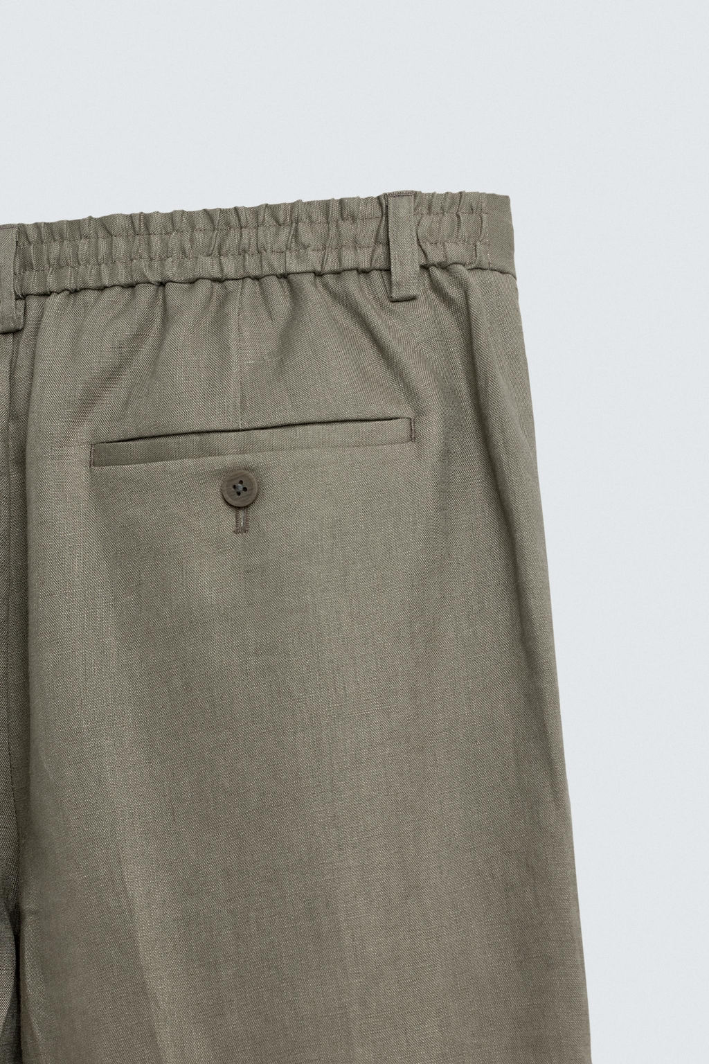 PANTAL?N REGULAR FIT 100% LINO / Beige claro - Zara фото 9