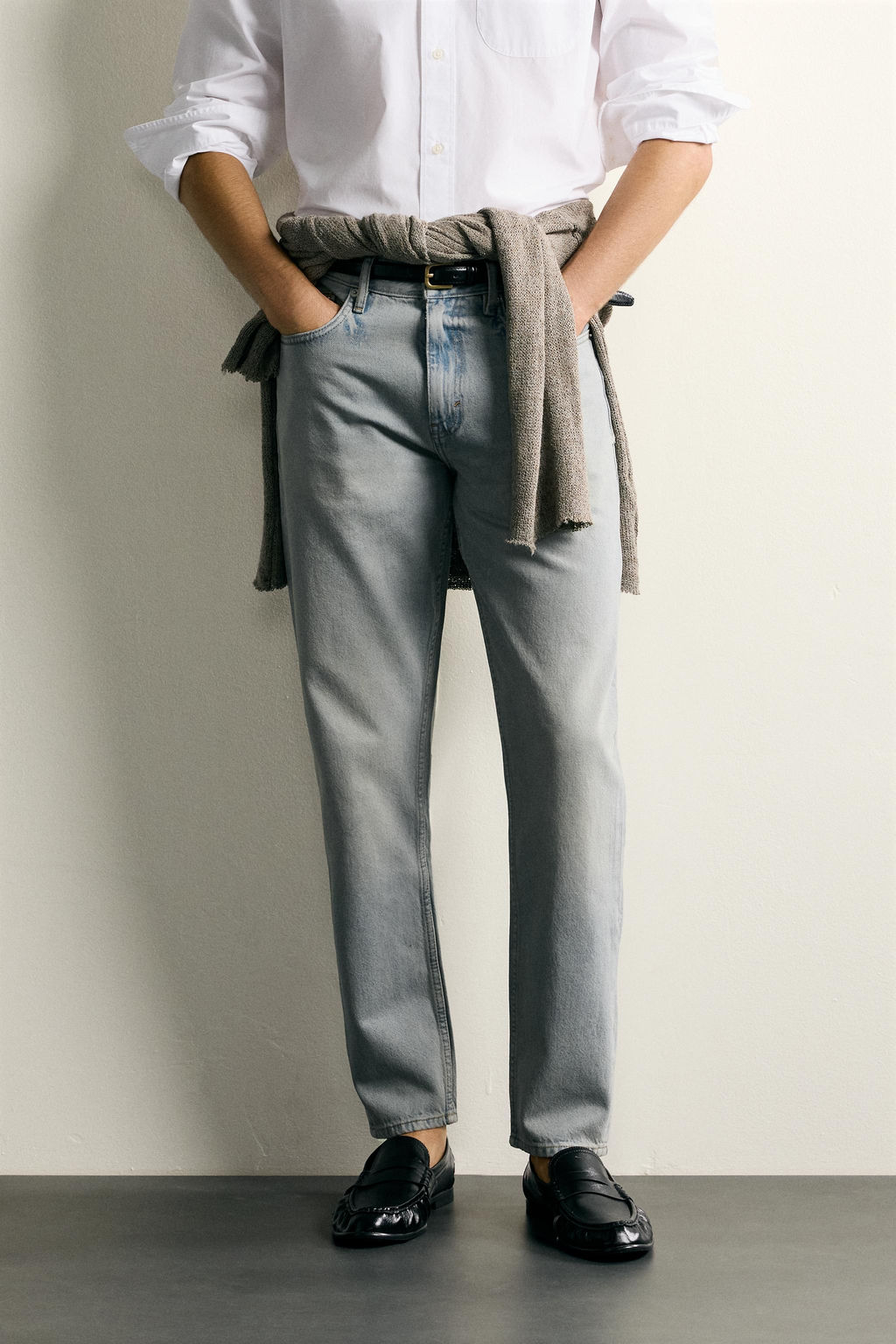 JEANS SLIM TAPERED FIT / Azul / Verde - Zara фото 2