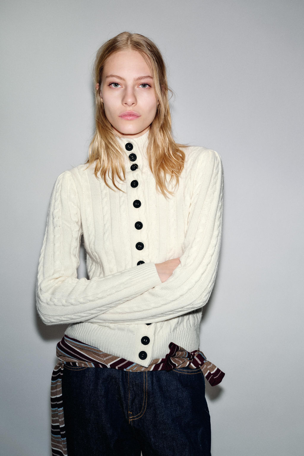 CABLE-KNIT CARDIGAN - Zara фото 2