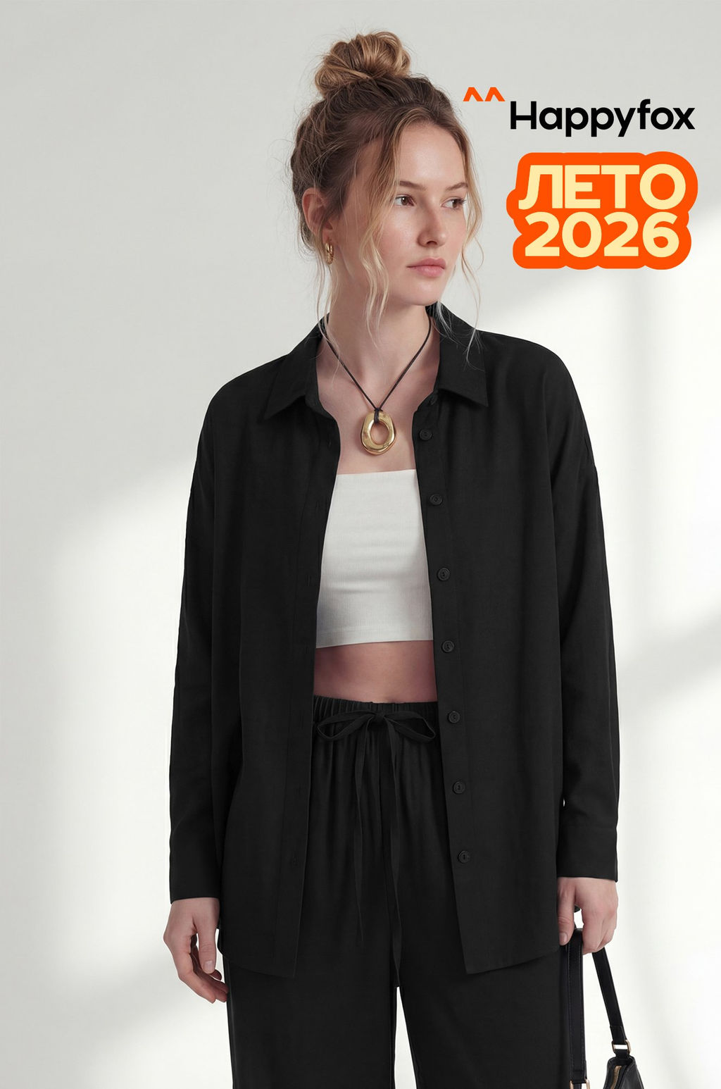 Женская льняная рубашка Happyfox - Happy fox фото 49