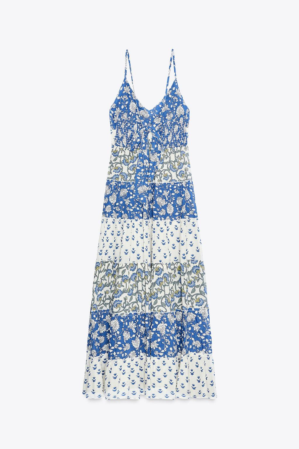 PATCHWORK PRINT PANEL DRESS - Zara фото 6