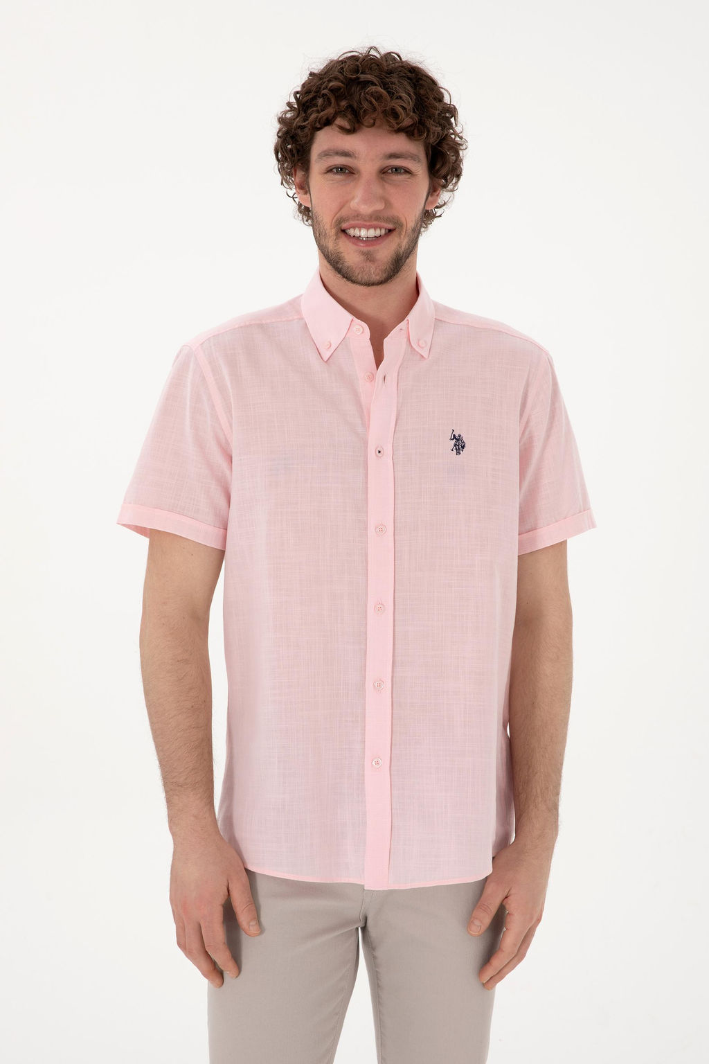 Erkek A__k Pembe K_sa Kollu G_mlek Sepette S_rpriz _ndirim - U.s. polo assn фото 4